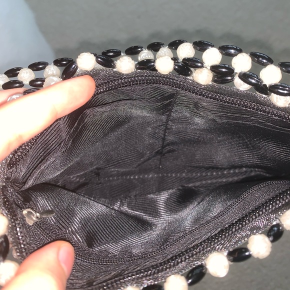 SOLD!!! Pearl Black and White Mini Bag Purse - Picture 3 of 4